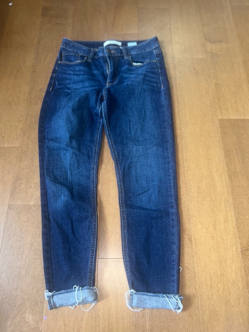 EUNINA Blue "Clara" High Rise Skinny Cropped Denim Jeans Size 7